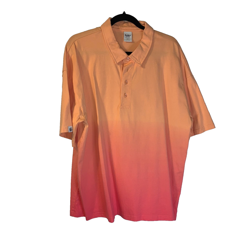 Bonobos Fielder Mens Polo Shirt Size XL Orange Relaxed Fit 100% Cotton Golf